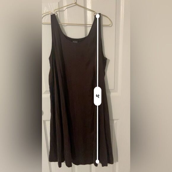 Eileen Fisher Silk Brown Sleeveless Dress - Picture 7 of 7